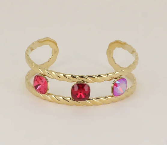 Précommande Manchette 3 Cristaux de Swarovski VITTORIA