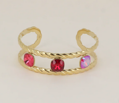 Précommande Manchette 3 Cristaux de Swarovski VITTORIA