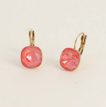 Précommande Boucles d'oreilles avec  cristal de Swarovski carré BEA