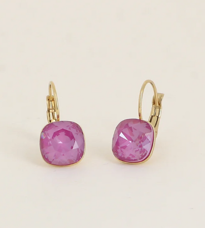 Précommande Boucles d'oreilles avec  cristal de Swarovski carré BEA