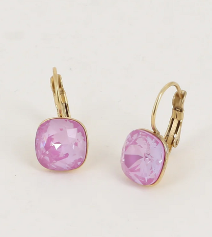 Précommande Boucles d'oreilles avec  cristal de Swarovski carré BEA