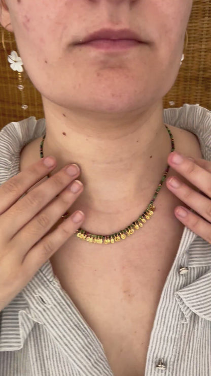 Collier pampilles pierres naturelles LIMA