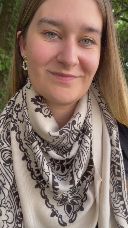 Foulard bandana JEN blanc