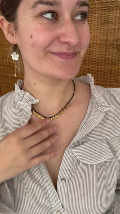 Collier pampilles pierres naturelles LIMA