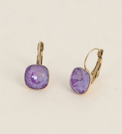 Précommande Boucles d'oreilles avec  cristal de Swarovski carré BEA