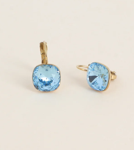 Précommande Boucles d'oreilles avec  cristal de Swarovski carré BEA