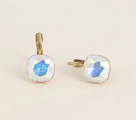 Précommande Boucles d'oreilles avec  cristal de Swarovski carré BEA