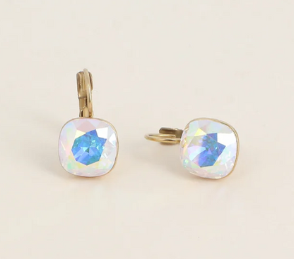 Précommande Boucles d'oreilles avec  cristal de Swarovski carré BEA