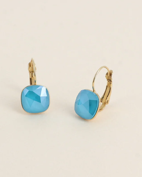 Précommande Boucles d'oreilles avec  cristal de Swarovski carré BEA