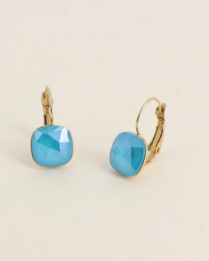 Précommande Boucles d'oreilles avec  cristal de Swarovski carré BEA