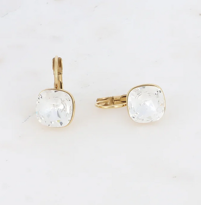 Précommande Boucles d'oreilles avec  cristal de Swarovski carré BEA