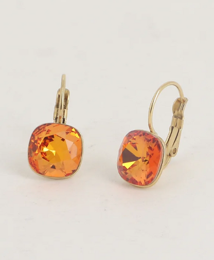 Précommande Boucles d'oreilles avec  cristal de Swarovski carré BEA