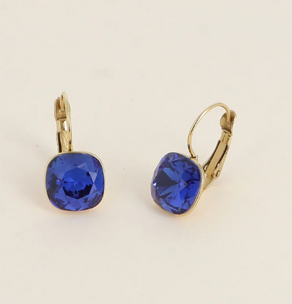 Précommande Boucles d'oreilles avec  cristal de Swarovski carré BEA