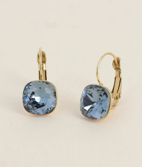 Précommande Boucles d'oreilles avec  cristal de Swarovski carré BEA