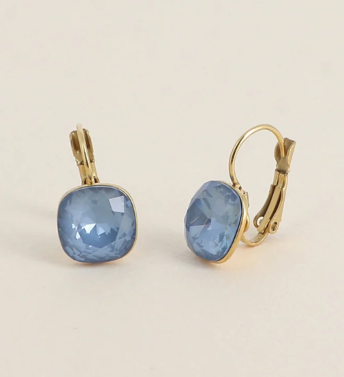 Précommande Boucles d'oreilles avec  cristal de Swarovski carré BEA