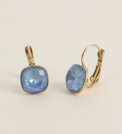 Précommande Boucles d'oreilles avec  cristal de Swarovski carré BEA