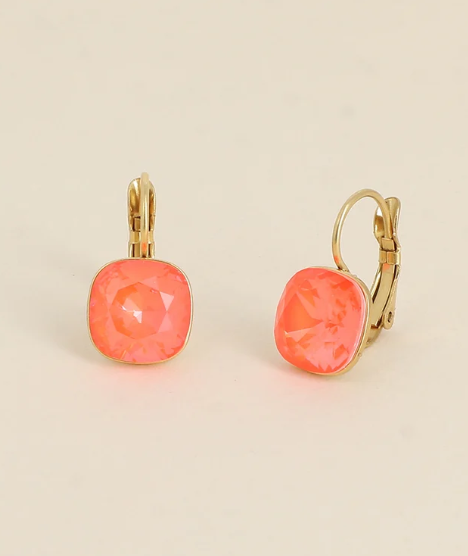 Précommande Boucles d'oreilles avec  cristal de Swarovski carré BEA