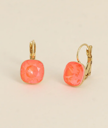 Précommande Boucles d'oreilles avec  cristal de Swarovski carré BEA