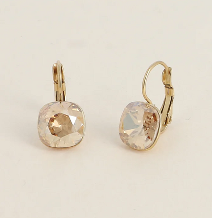 Précommande Boucles d'oreilles avec  cristal de Swarovski carré BEA