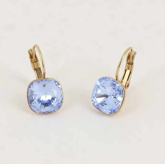 Précommande Boucles d'oreilles avec  cristal de Swarovski carré BEA