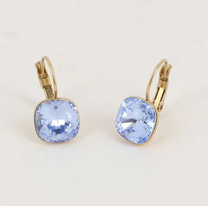 Précommande Boucles d'oreilles avec  cristal de Swarovski carré BEA