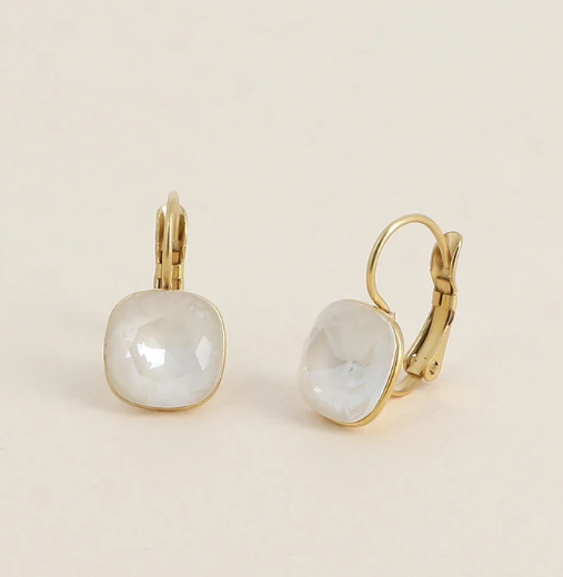 Précommande Boucles d'oreilles avec  cristal de Swarovski carré BEA