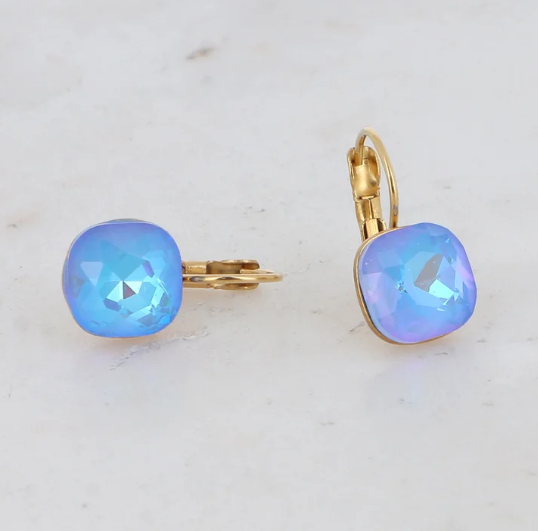 Précommande Boucles d'oreilles avec  cristal de Swarovski carré BEA
