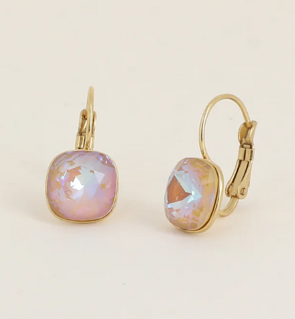 Précommande Boucles d'oreilles avec  cristal de Swarovski carré BEA