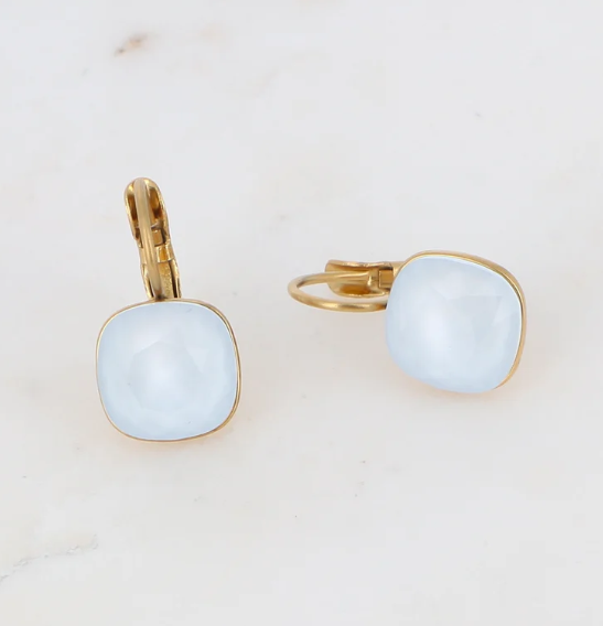 Précommande Boucles d'oreilles avec  cristal de Swarovski carré BEA