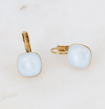 Précommande Boucles d'oreilles avec  cristal de Swarovski carré BEA