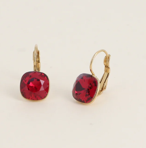 Précommande Boucles d'oreilles avec  cristal de Swarovski carré BEA