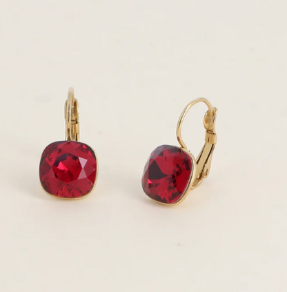 Précommande Boucles d'oreilles avec  cristal de Swarovski carré BEA