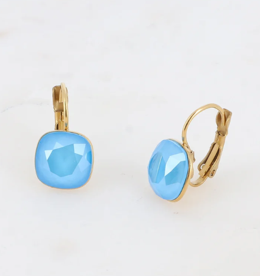Précommande Boucles d'oreilles avec  cristal de Swarovski carré BEA