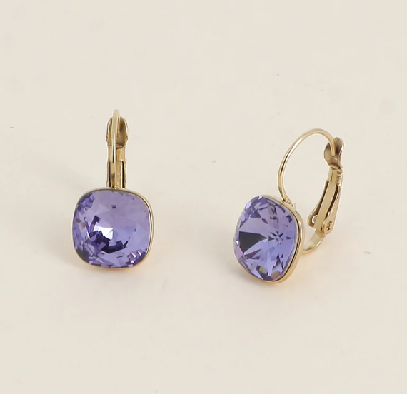 Précommande Boucles d'oreilles avec  cristal de Swarovski carré BEA