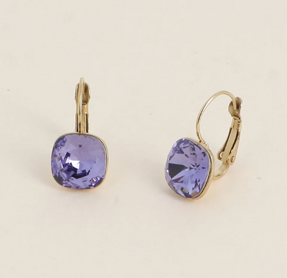 Précommande Boucles d'oreilles avec  cristal de Swarovski carré BEA