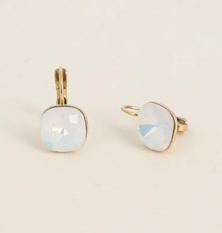 Précommande Boucles d'oreilles avec  cristal de Swarovski carré BEA