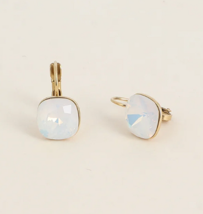 Précommande Boucles d'oreilles avec  cristal de Swarovski carré BEA