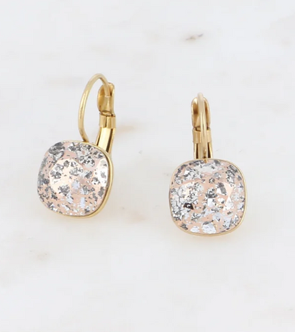 Précommande Boucles d'oreilles avec  cristal de Swarovski carré BEA