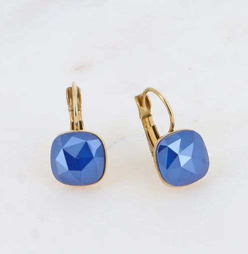 Précommande Boucles d'oreilles avec  cristal de Swarovski carré BEA