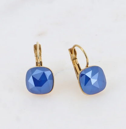 Précommande Boucles d'oreilles avec  cristal de Swarovski carré BEA