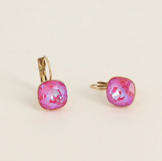 Précommande Boucles d'oreilles avec  cristal de Swarovski carré BEA