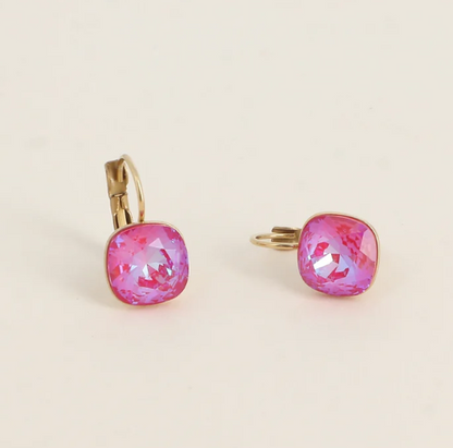 Précommande Boucles d'oreilles avec  cristal de Swarovski carré BEA