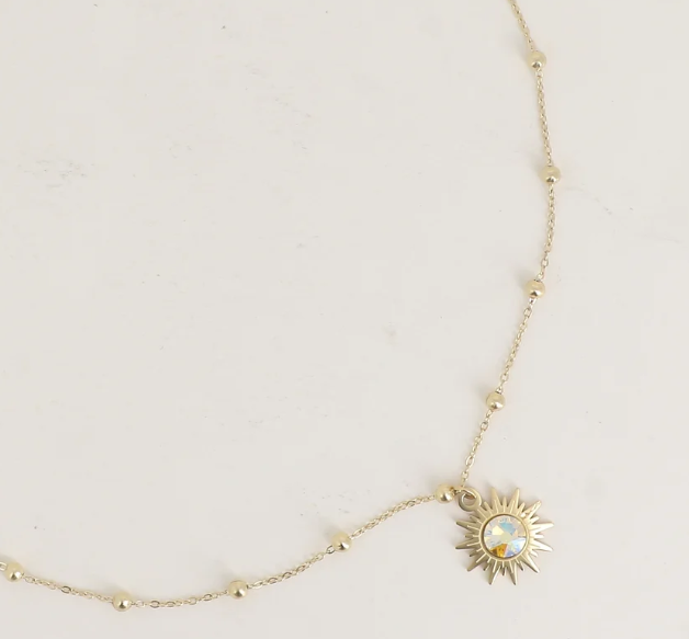 Précommande Collier soleil et cristal de Swarosvki SILOANE