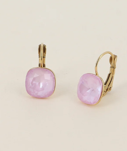 Précommande Boucles d'oreilles avec  cristal de Swarovski carré BEA