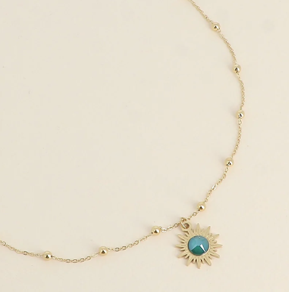 Précommande Collier soleil et cristal de Swarosvki SILOANE