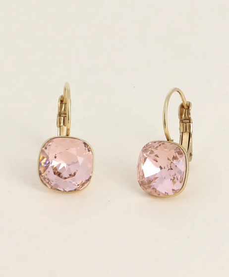 Précommande Boucles d'oreilles avec  cristal de Swarovski carré BEA