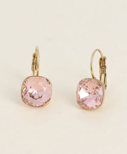 Précommande Boucles d'oreilles avec  cristal de Swarovski carré BEA