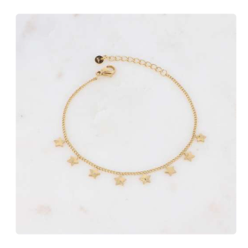 Bracelet breloques étoiles Acier inoxydable ZACHARY